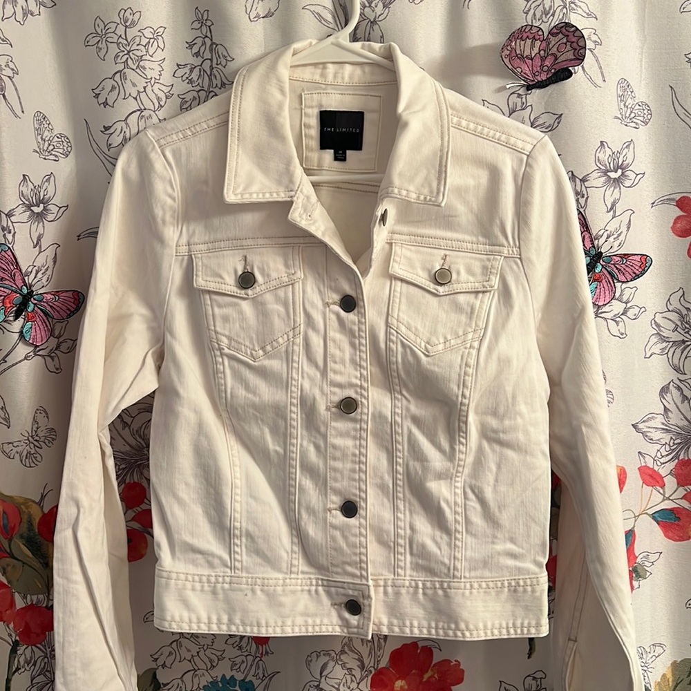 The Limited White Denim Jacket